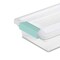 Sterilite Small Clip Box Stackable Storage Bin with Latching Lid, for Home, Office, School, Organize Paper, Notebooks, Crafts, Clear Lid, Base, 6-Pack
